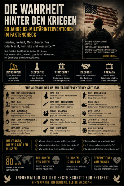 Die Wahrheit hinter den Kriegen &ndash; 80 Jahre US-Milit&auml;rinterventionen im Faktencheck