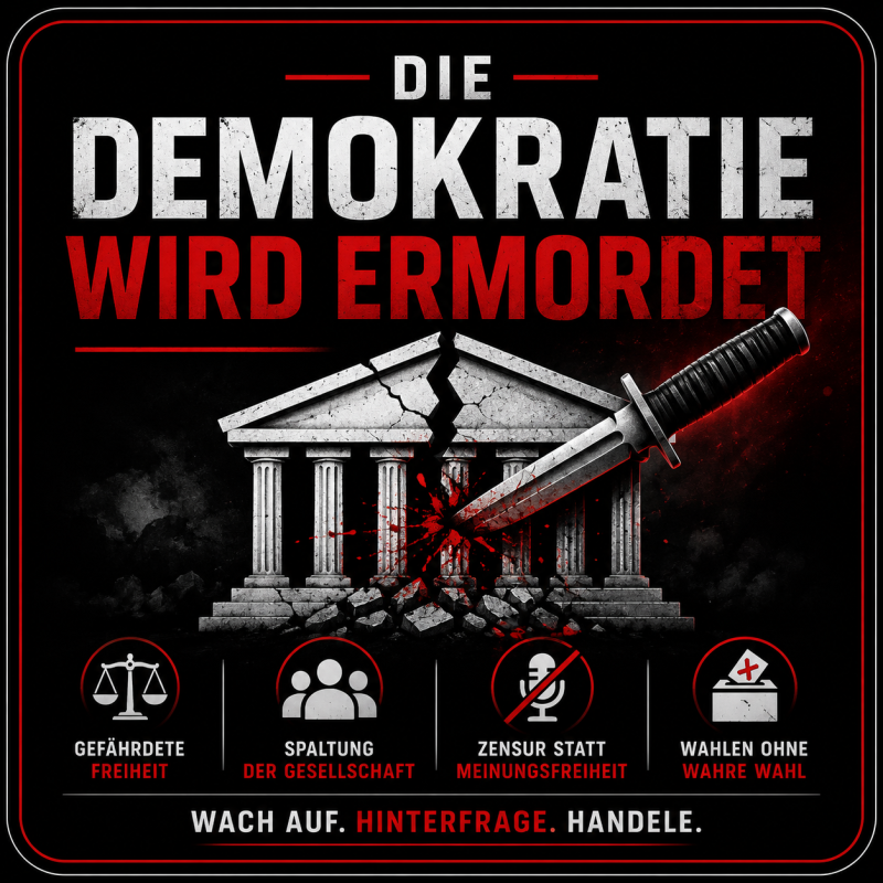 Die Demokratie wird ermordet
