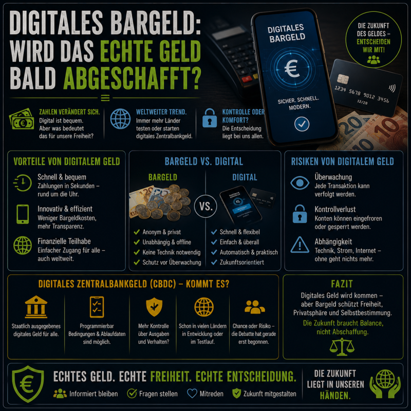 Digitales Bargeld: Wird das echte Geld bald abgeschafft?